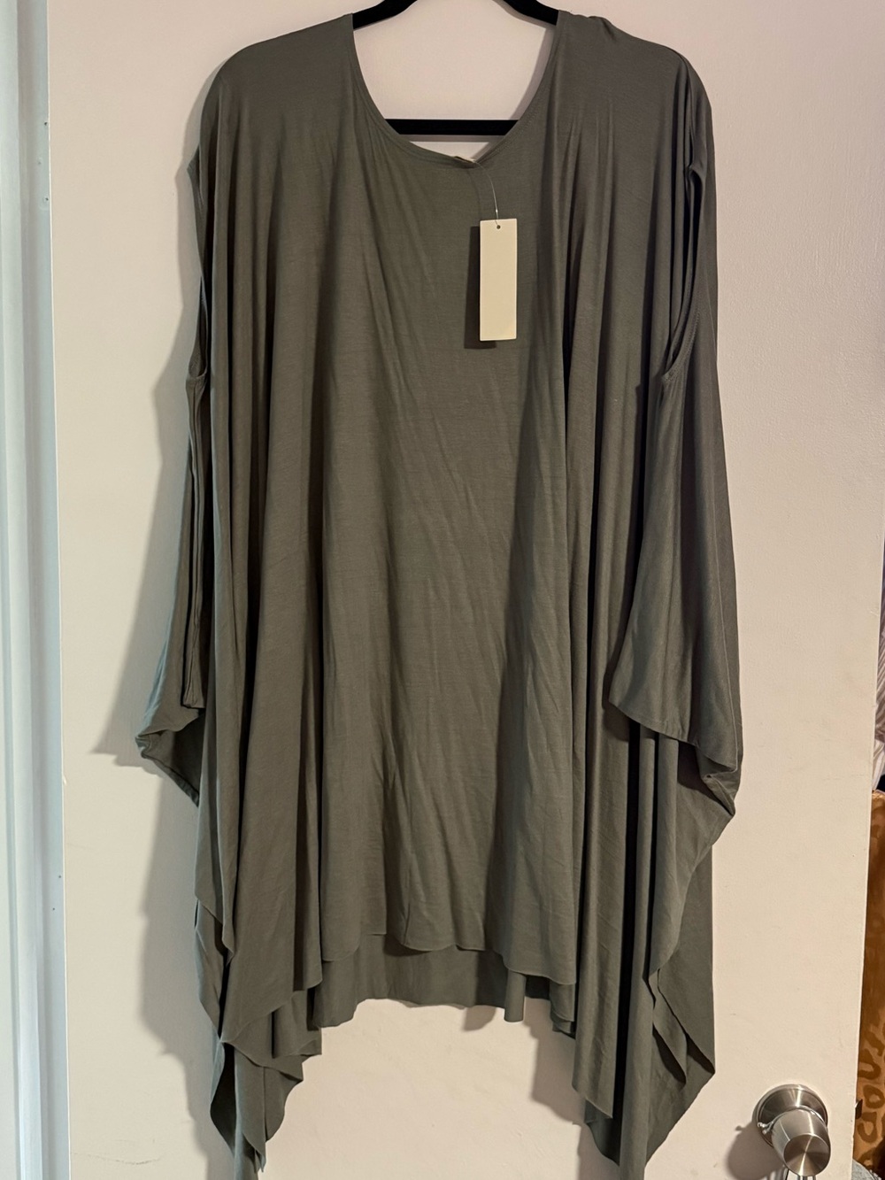 Oversized Draped Women’s Top - Olive Green - One Size